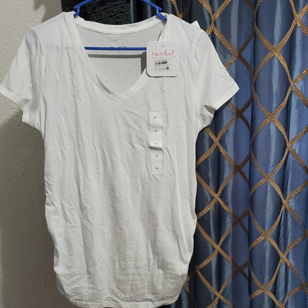 White maternity shirt